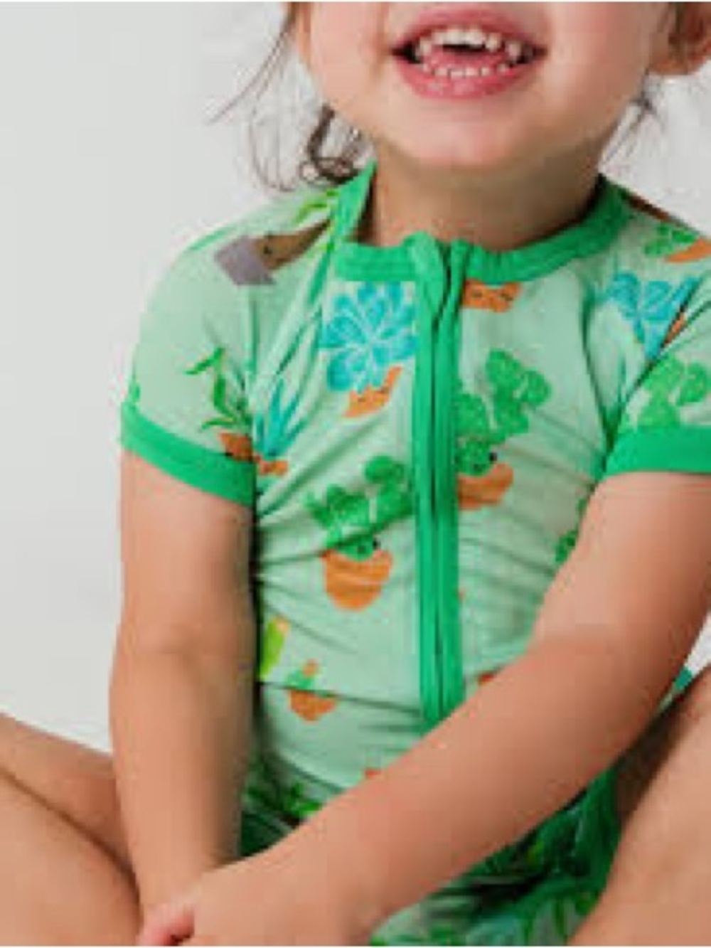 LITTLE SLEEPIES SUCCULENT LOVE ROMPER